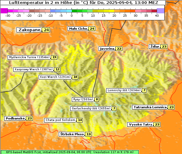 Temperatur, 4. 9. 2025
