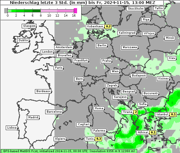 Niederschlag, 15. 11. 2024
