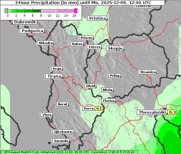 Niederschlag, 8. 12. 2025