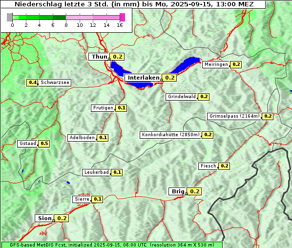 Niederschlag, 15. 9. 2025