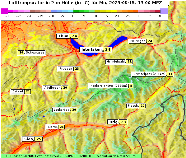 Temperatur, 15. 9. 2025
