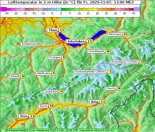 Temperatur, 7. 11. 2025