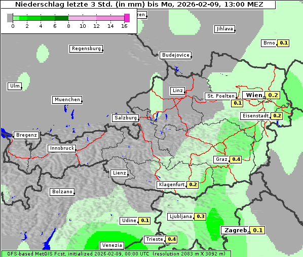 Niederschlag, 9. 2. 2026