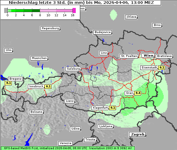 Niederschlag, 6. 4. 2026