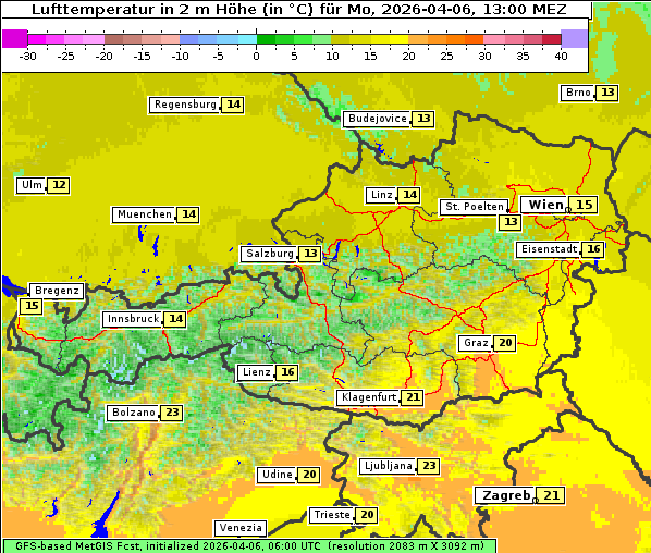 Temperatur, 6. 4. 2026