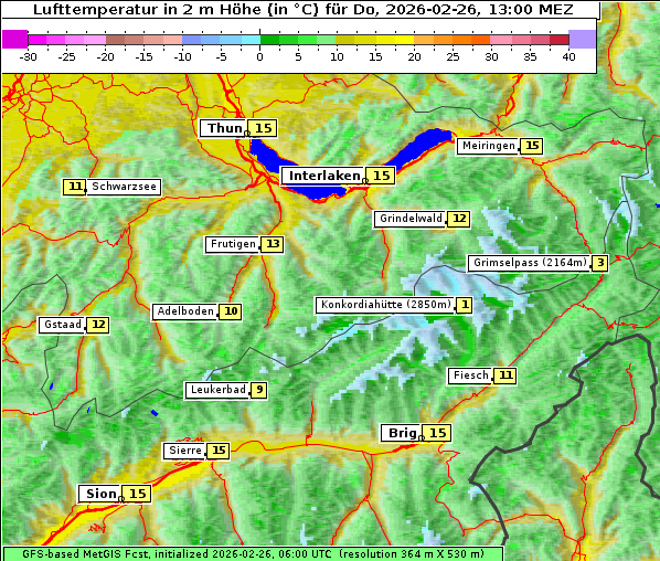 Temperatur, 26. 2. 2026