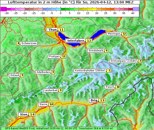 Temperatur, 12. 4. 2026
