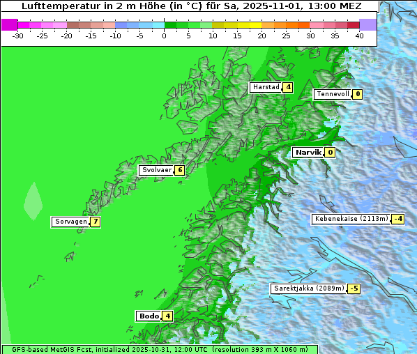 Temperatur, 1. 11. 2025