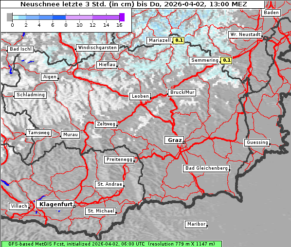 Neuschnee, 2. 4. 2026