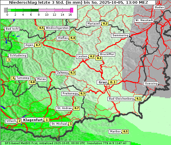 Niederschlag, 5. 10. 2025