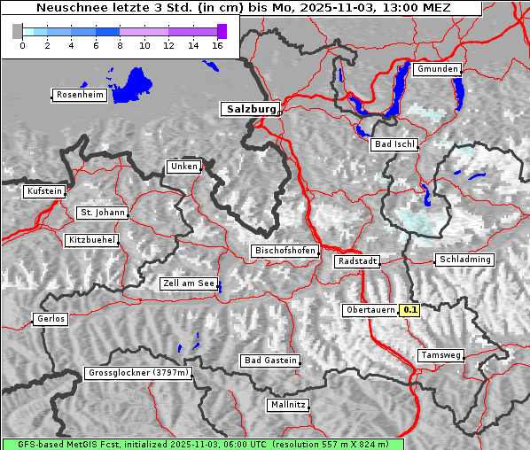 Neuschnee, 3. 11. 2025