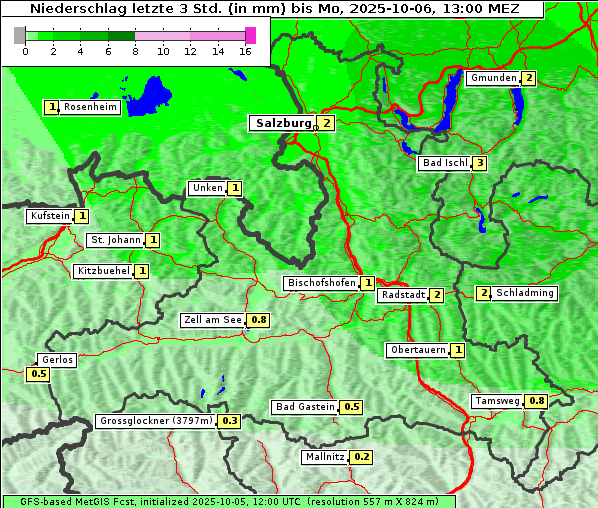 Niederschlag, 6. 10. 2025