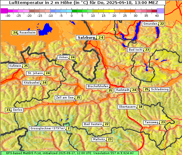 Temperatur, 18. 9. 2025