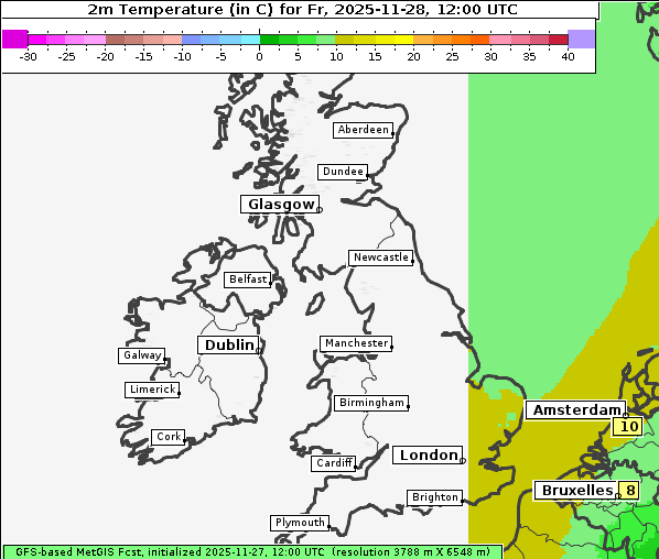 Temperatur, 28. 11. 2025