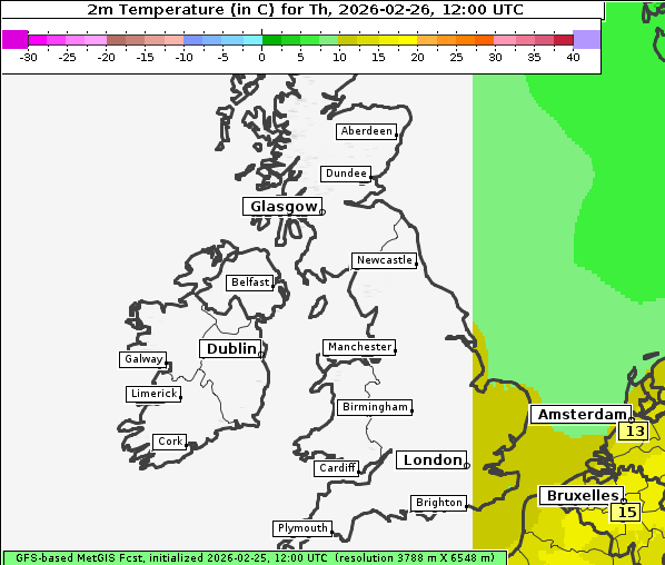 Temperatur, 26. 2. 2026