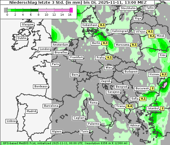 Niederschlag, 11. 11. 2025