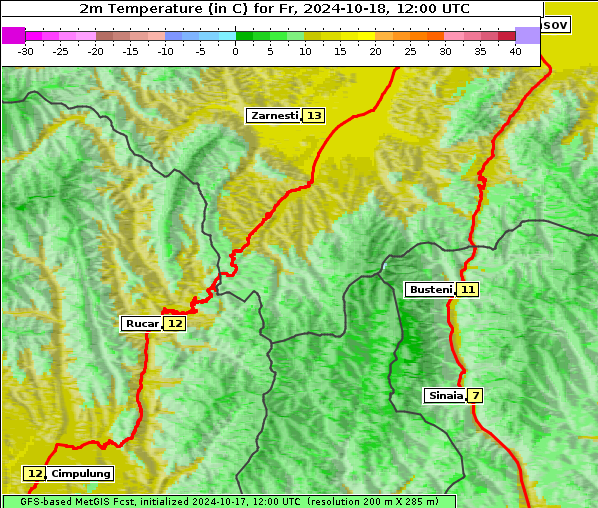 Temperatur, 18. 10. 2024