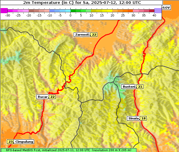 Temperatur, 12. 7. 2025