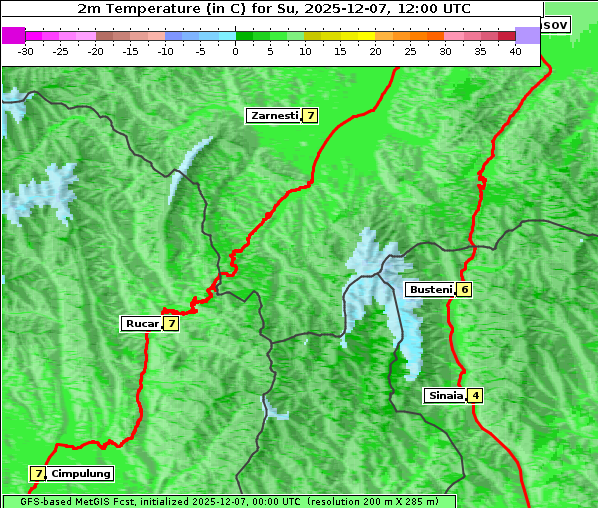 Temperatur, 7. 12. 2025