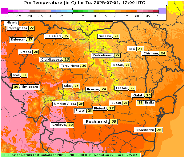 Temperatur, 1. 7. 2025