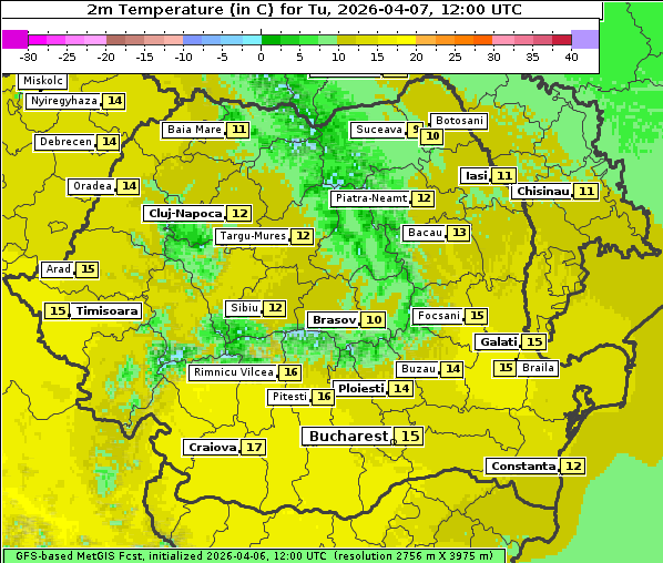 Temperatur, 7. 4. 2026