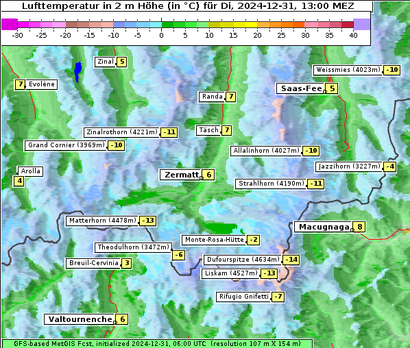 Temperatur, 31. 12. 2024