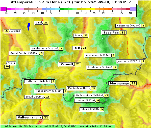 Temperatur, 18. 9. 2025