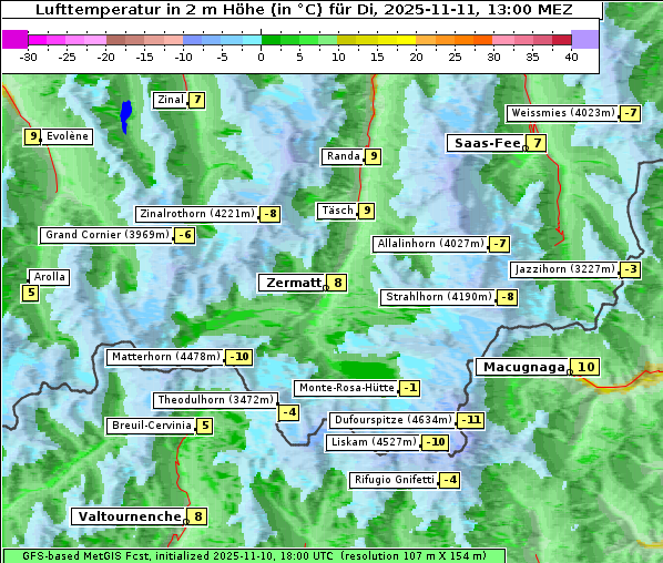 Temperatur, 11. 11. 2025
