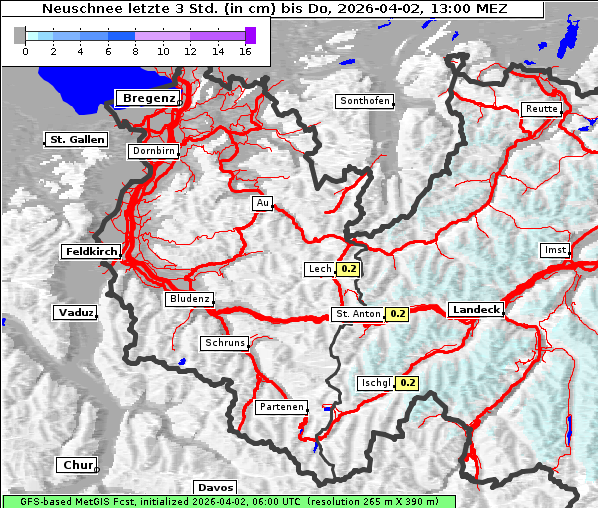 Neuschnee, 2. 4. 2026