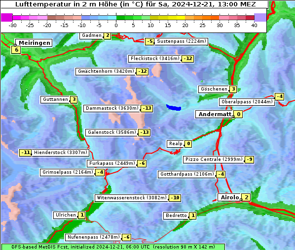 Temperatur, 21. 12. 2024