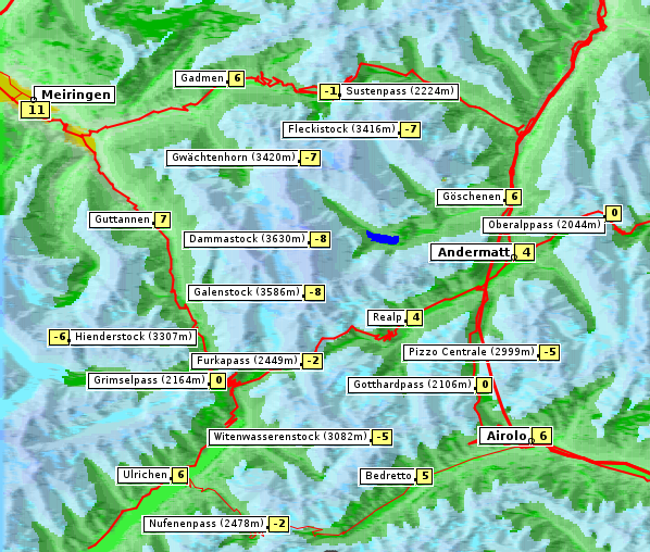 Temperatur, 17. 3. 2026