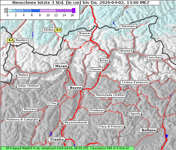 Neuschnee, 2. 4. 2026
