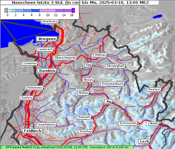 Neuschnee, 10. 3. 2025