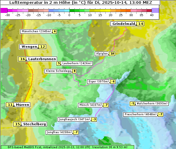 Temperatur, 14. 10. 2025