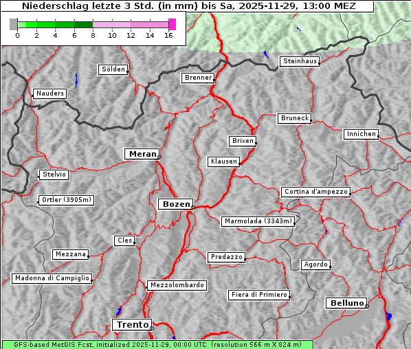 Niederschlag, 29. 11. 2025
