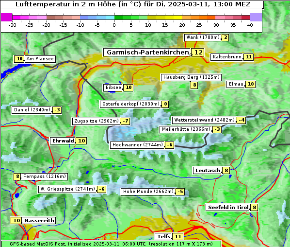 Temperatur, 11. 3. 2025