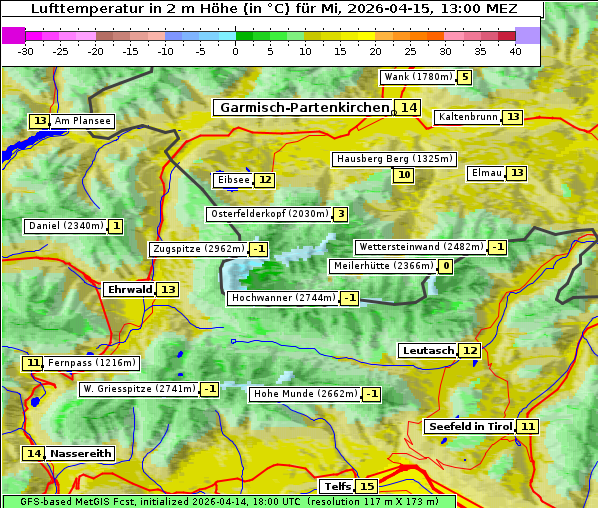 Temperatur, 15. 4. 2026