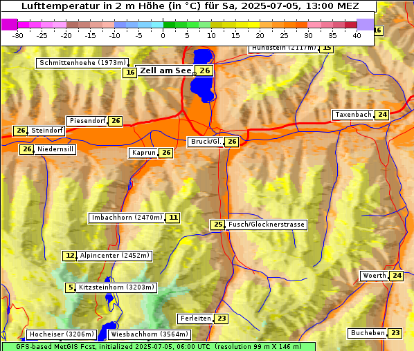 Temperatur, 5. 7. 2025
