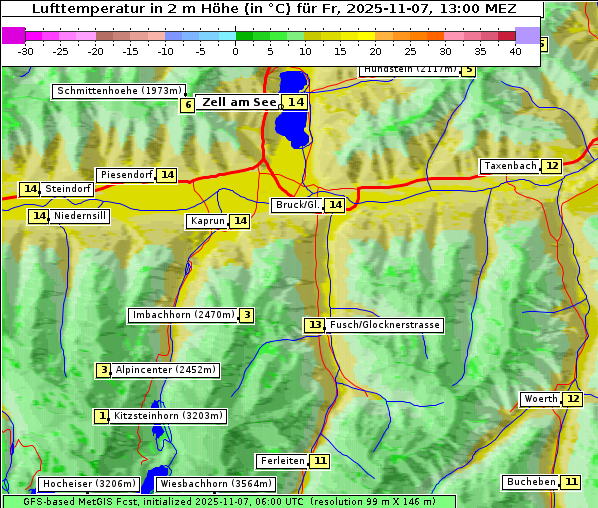 Temperatur, 7. 11. 2025