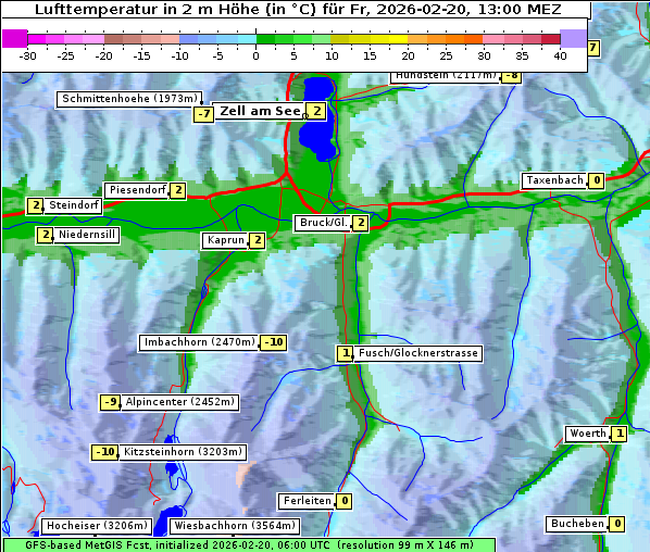 Temperatur, 20. 2. 2026
