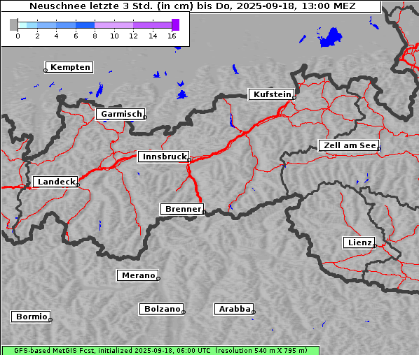 Neuschnee, 18. 9. 2025