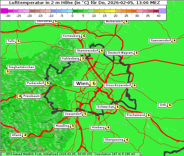 Temperatur, 5. 2. 2026