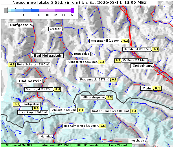 Neuschnee, 14. 3. 2026