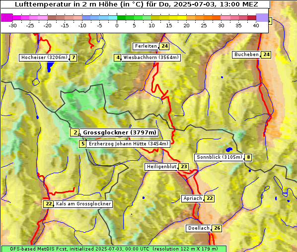 Temperatur, 3. 7. 2025