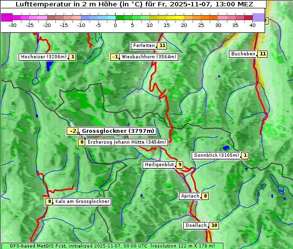 Temperatur, 7. 11. 2025