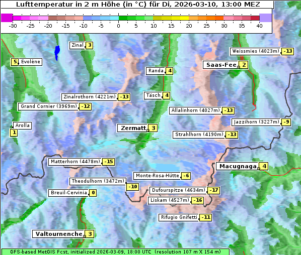 Temperatur, 10. 3. 2026