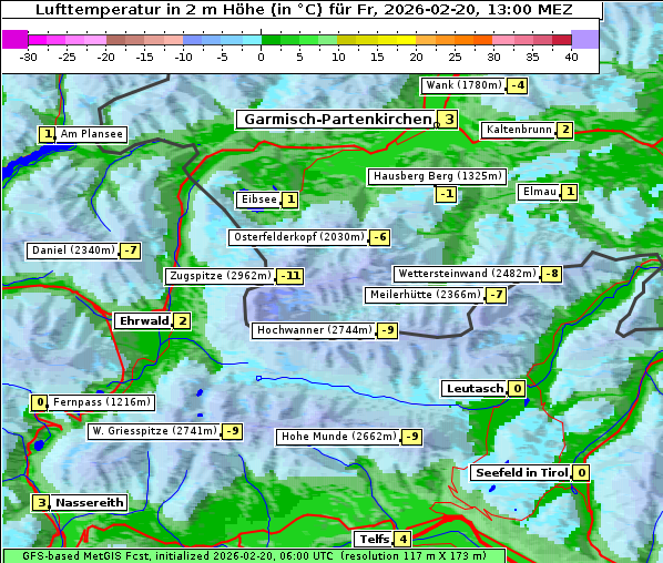 Temperatur, 20. 2. 2026