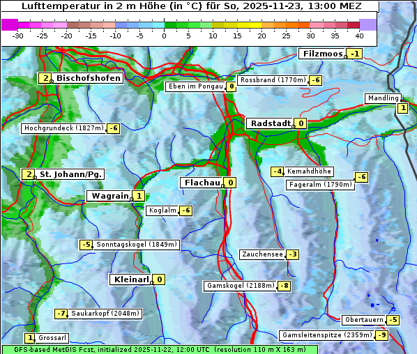 Temperatur, 23. 11. 2025