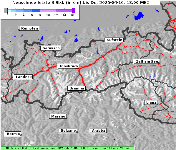 Neuschnee, 16. 4. 2026