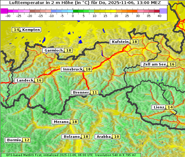 Temperatur, 6. 11. 2025